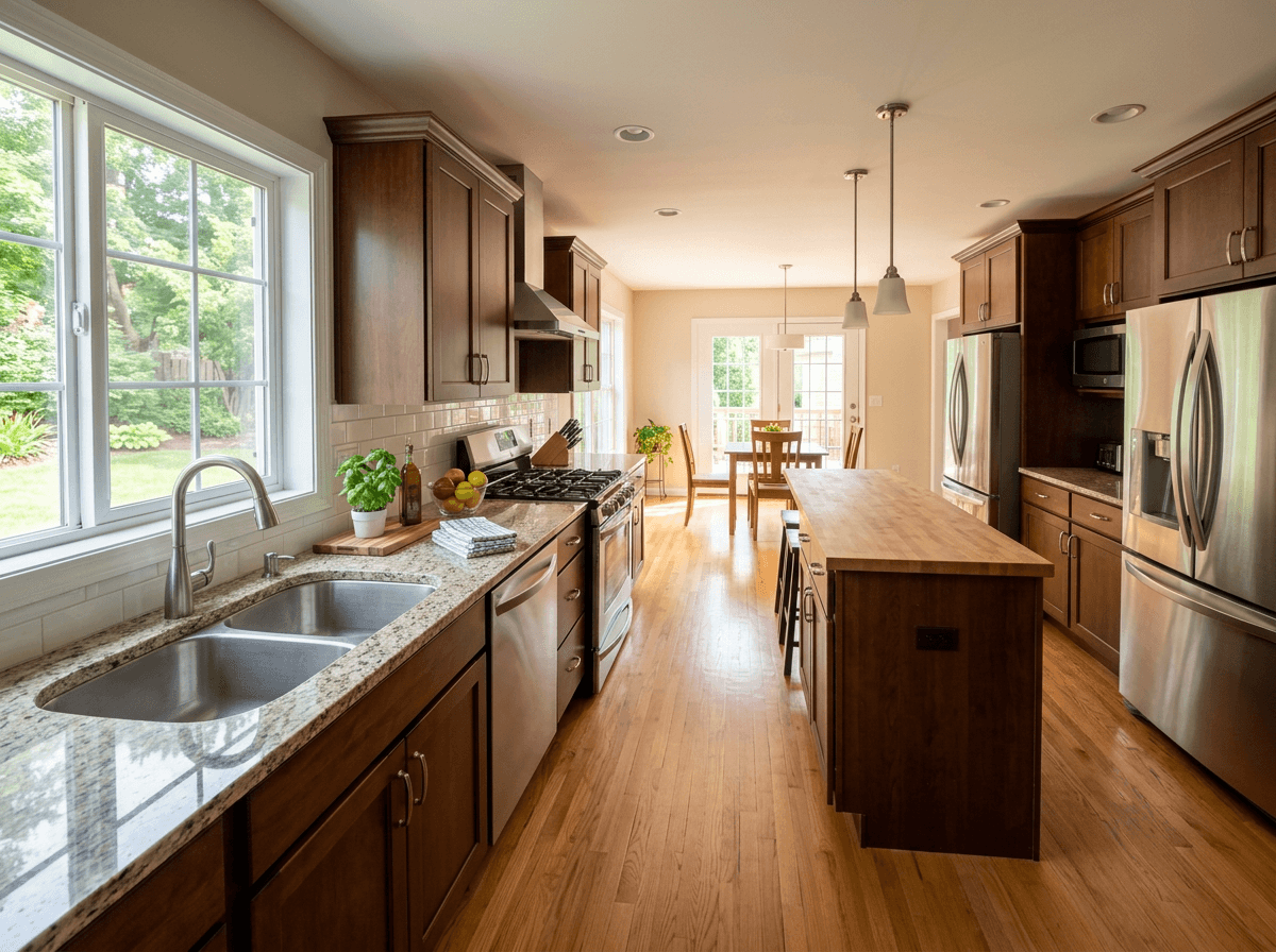 Sparkling kitchen after a standard cleaning